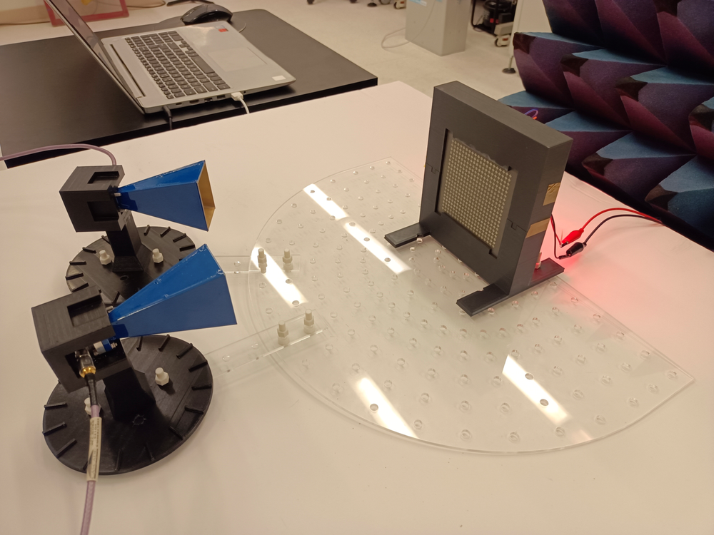 1-bit mmWave RIS hardware validation setup